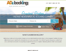 Tablet Screenshot of adebooking.com